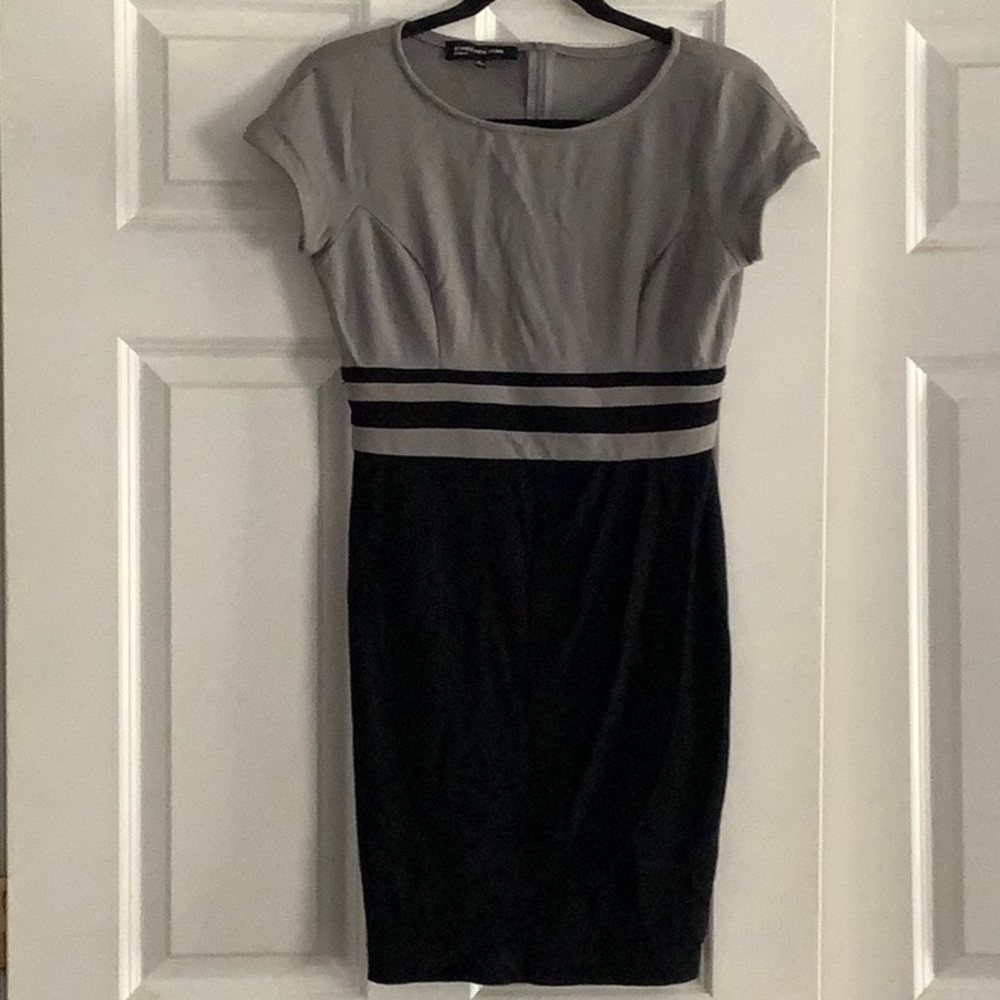 Jones New York gray and black dress